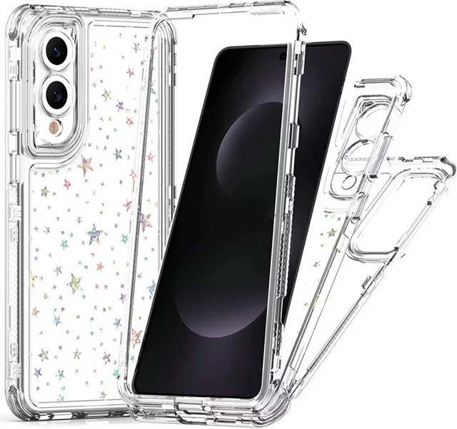 Transparente 3in1 Hybrid Schutzhülle aus Silikon und hartem PC für OPPO A79, A18 5G/4G, Reno 10, 12 Pro und R7 - Bild 1