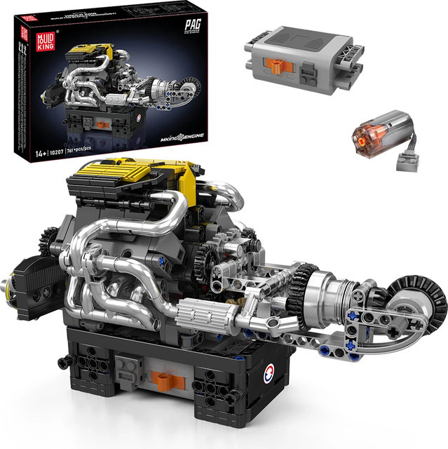 Mould King 10207 PAG Supercar V12 Motor Bausteine Set mit 761 Teilen in Multicolour - Bild 1