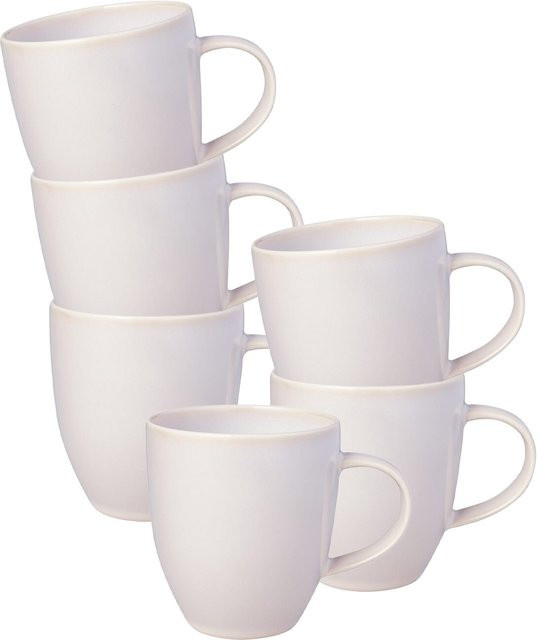 Villeroy & Boch Crafted Kaffeebecher Set Cotton Weiß 358 ml 6er Set - Bild 1
