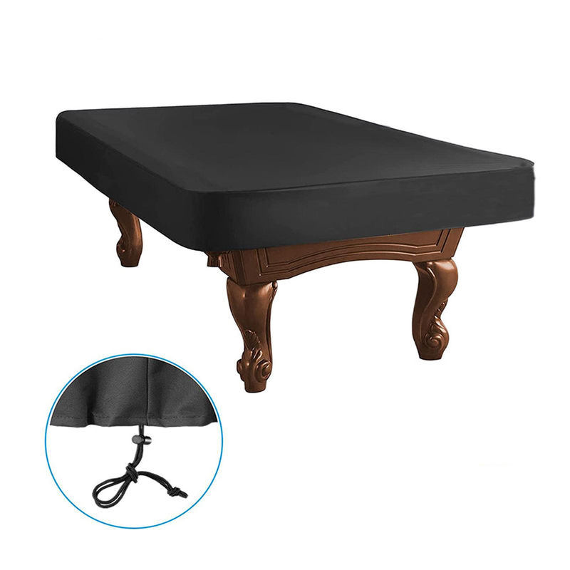 TOMTOP JMS Billardtisch-Abdeckung aus wasserdichtem Oxford-Stoff mit PVC-Beschichtung in Silber und Schwarz - Bild 3