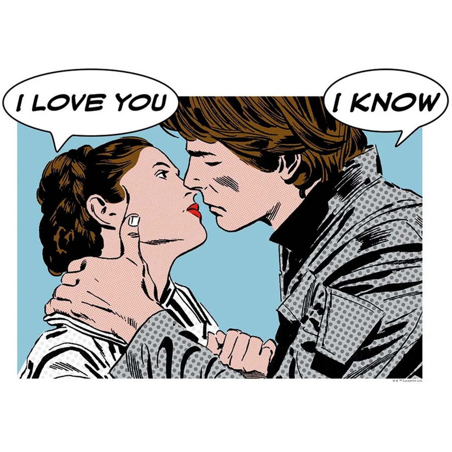 Komar Star Wars Wandbild Leia und Han in Multicolor, B: 40 cm, H: 30 cm - Bild 2