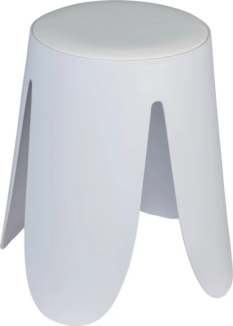 Wenko Badhocker Cosimo aus Kunststoff in Weiß Matt mit rutschfester Oberfläche, Durchmesser: 44,5 cm, Höhe: 46 cm - Bild 1