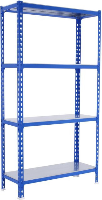 PROREGAL Schwerlastregal Mid Metal Shark Blau-Verzinkt, H x B x T: 150 x 120 x 30 cm - Bild 1