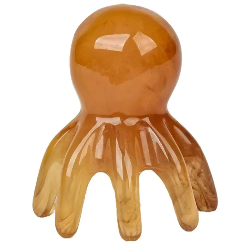 Harz Octopus Kopfhaut Massage Pinsel, Gua Sha Akupunktur Massagegerät, Unisex - Bild 6