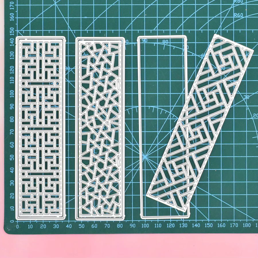 Rechteckiger Grid Rahmen aus Metall als Schneidestempel für dein DIY Scrapbooking, Album und Kartenbasteln - Bild 3