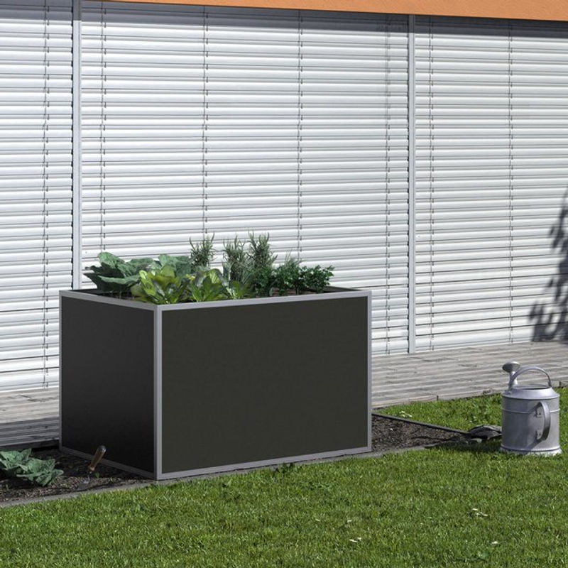 KGT Aluminium-Hochbeet für den Garten in Anthrazit, Schwarz oder Silber, B/T/H: 121 x 77 x 79,4 cm - Bild 3