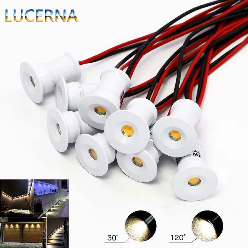 LUCERNA Mini-LED-Einbaustrahler IP65 in Weiß, dimmbar, 1 W, 12 V, ideal für Treppen, Schränke und Schlafzimmer - Bild 7