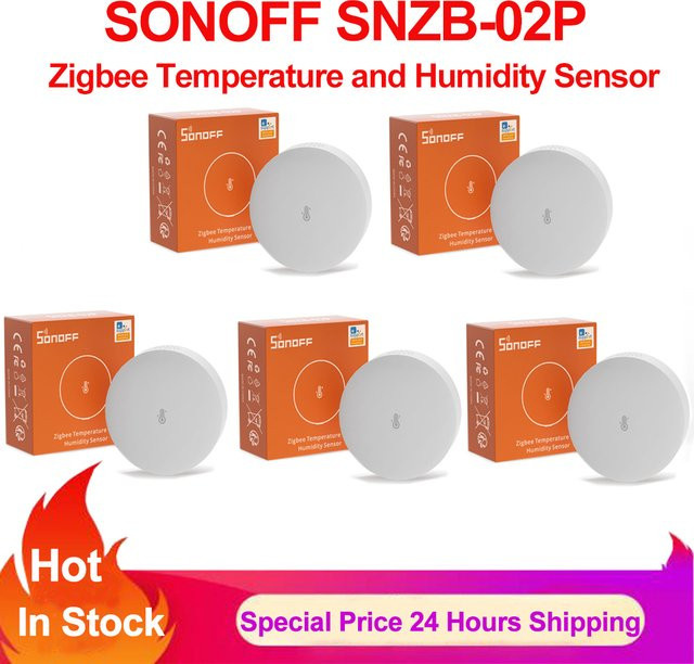 SONOFF SNZB-02P Zigbee Temperatur- und Feuchtigkeitssensor in Weiß - Bild 1