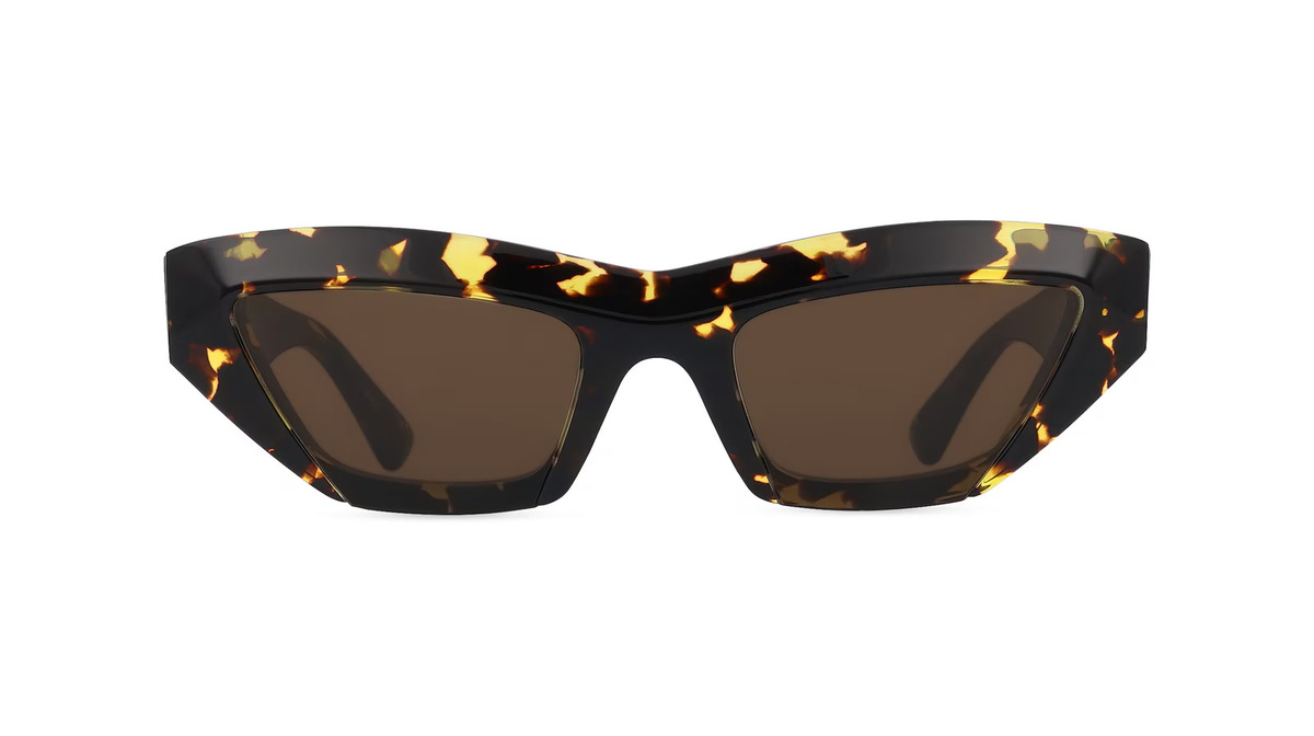 Bottega Veneta BV1219S Sonnenbrille Butterfly, Vollrand, Kunststoff, braun, Damen - Bild 1