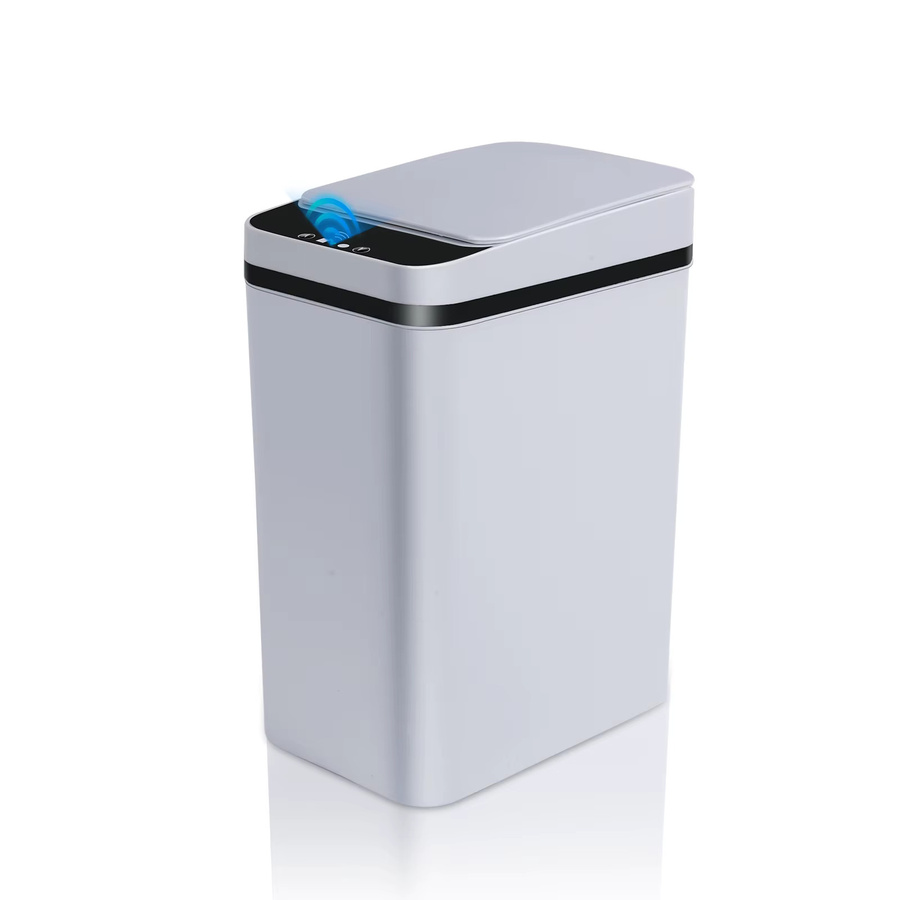 HGTUGO Automatischer Mülleimer mit Deckel und Bewegungssensor, Schlanker intelligenter Abfalleimer für Badezimmer, Büro und Wohnzimmer, Schwarz, Höhe: 30,5 cm, Breite: 23,5 cm - Bild 4