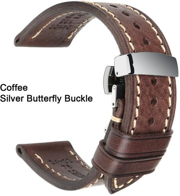 Uhrenarmband Kalbsleder, kaffeebraun, 24 mm, Herren - Bild 1