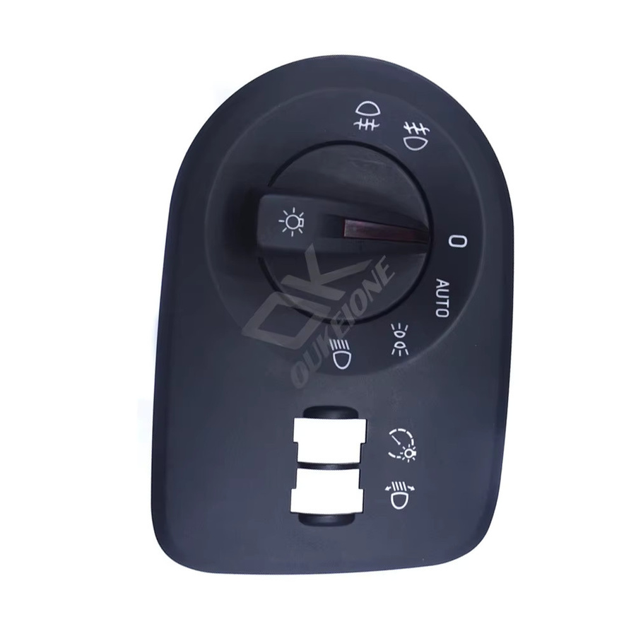 Oukeione Scheinwerfer-Nebelscheinwerfer-Steuerschalter mit automatischer Taste für Seat Ibiza, Schwarz, 6J1941531AR - Bild 3