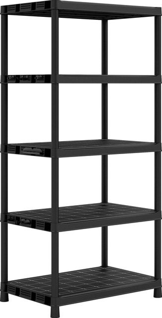 OBI Kunststoffregal L-90 in Schwarz, H x B x T: 187 x 90 x 60 cm - Bild 1