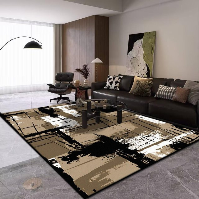 Moderner abstrakter Teppich Karpetti in Mehrfarbig, rutschfest und waschbar, B/T: 160 x 200 cm - Bild 1