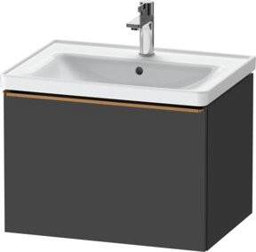 Duravit Waschtischunterschrank D-Neo, wandhängend, Grau matt, B: 63,4 cm, T: 45,2 cm, H: 44,0 cm - Bild 1
