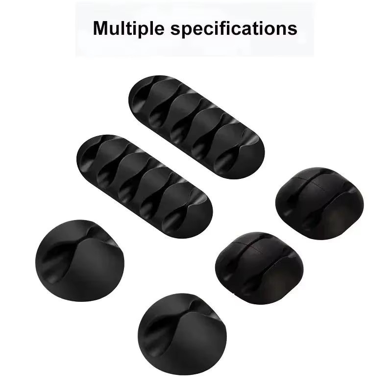 QUERPXAF Silikon USB Kabel Organizer und Kabelhalter für Maus, Tastatur und Kopfhörer in Schwarz oder Grau - Bild 2
