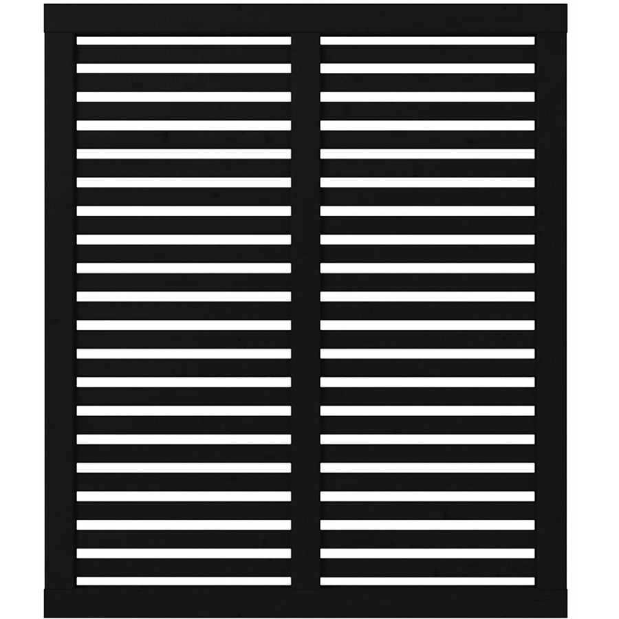 Plus Sichtschutzzaun Harmoni aus Nadelholz in Schwarz, semi-transparent, B: 120 cm, H: 140 cm - Bild 2