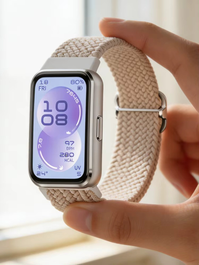 Smartwatch-Armband CRESTED, Nylon, bunt, elastisch - Bild 4
