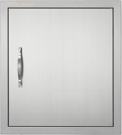 VEVOR Grill-Zugangstür aus Edelstahl für Grillinsel und Außenküche, flächenbündig montiert, B/H: 457 x 508 mm - Bild 1