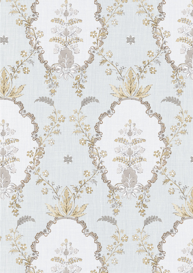 Lewis & Wood Tapete Vallance Earl Grey mit floralem Botanical Design in Grau - Bild 1