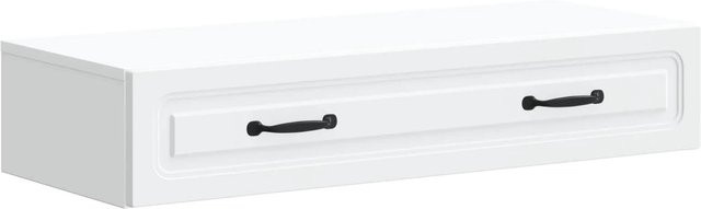 vidaXL Wandmontierter Beistelltisch in Weiß, modern, B/T/H: 87,5 x 34,5 x 17 cm - Bild 1