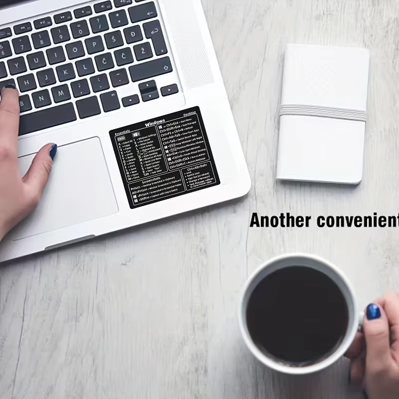 5 Stück Windows-Tastenkombinations-Aufkleber in Schwarz aus PVC mit halbglänzendem Finish - Bild 5