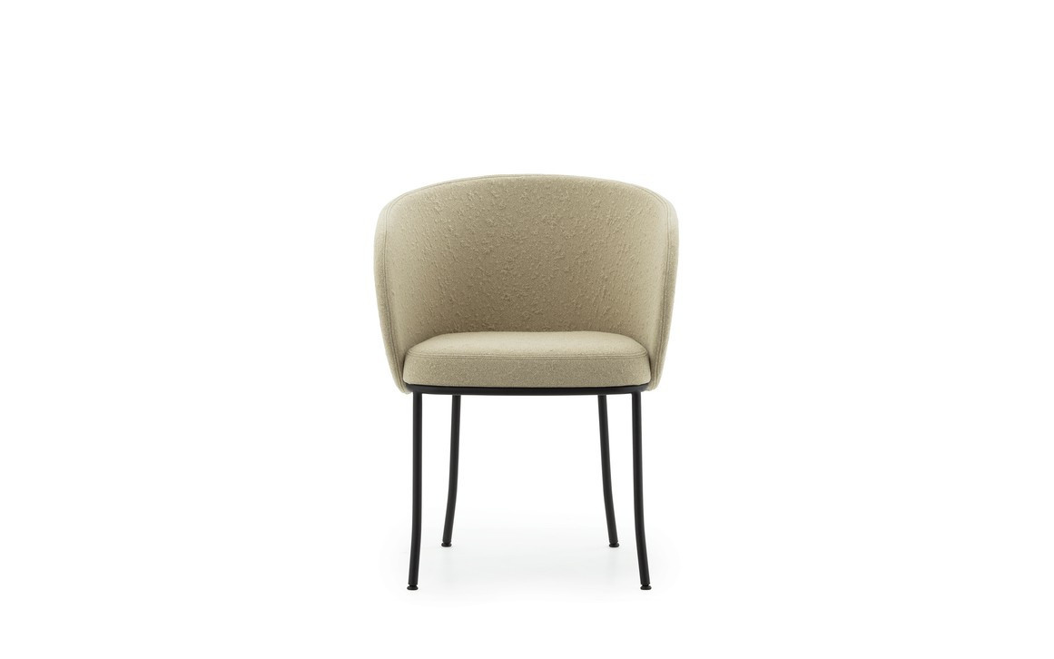 Normann Copenhagen Knit Sessel in Schwarz mit Strickoptik und Stahlgestell - Bild 2