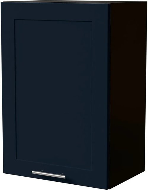 Feldmann-Wohnen Hängeschrank Oslo W2/50 Küchenschrank in Schwarz und Indigo Matt mit Soft-Close-Türen, B/T/H: 50 x 32,5 x 72 cm - Bild 1