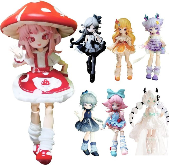 XiDonDon Pilz-Fungus, Anime-Figur, 1/12 BJD Blind Box, bewegliche Gelenkpuppe - Bild 1