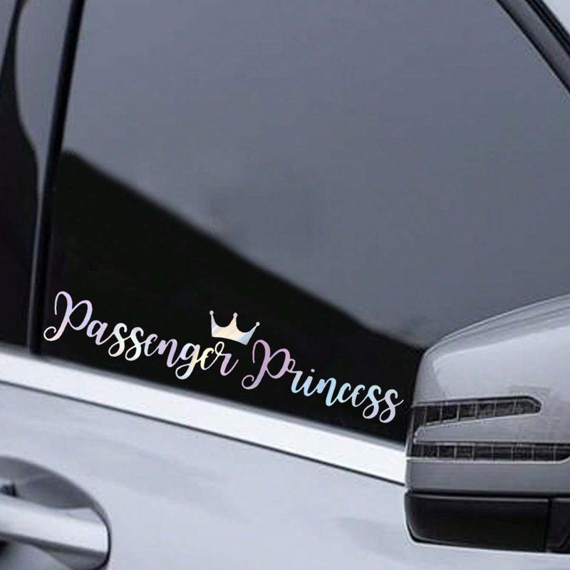 LCAuto parts Passenger Princess Textaufkleber für Auto und Heimdeko in Rosa und Weiß - Bild 3
