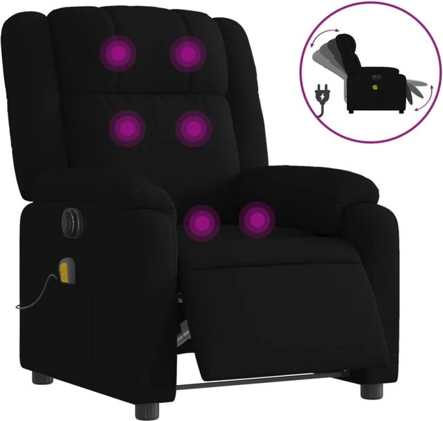 vidaXL Elektrischer Massagesessel Modell 13 in Schwarz aus Samt - Bild 1