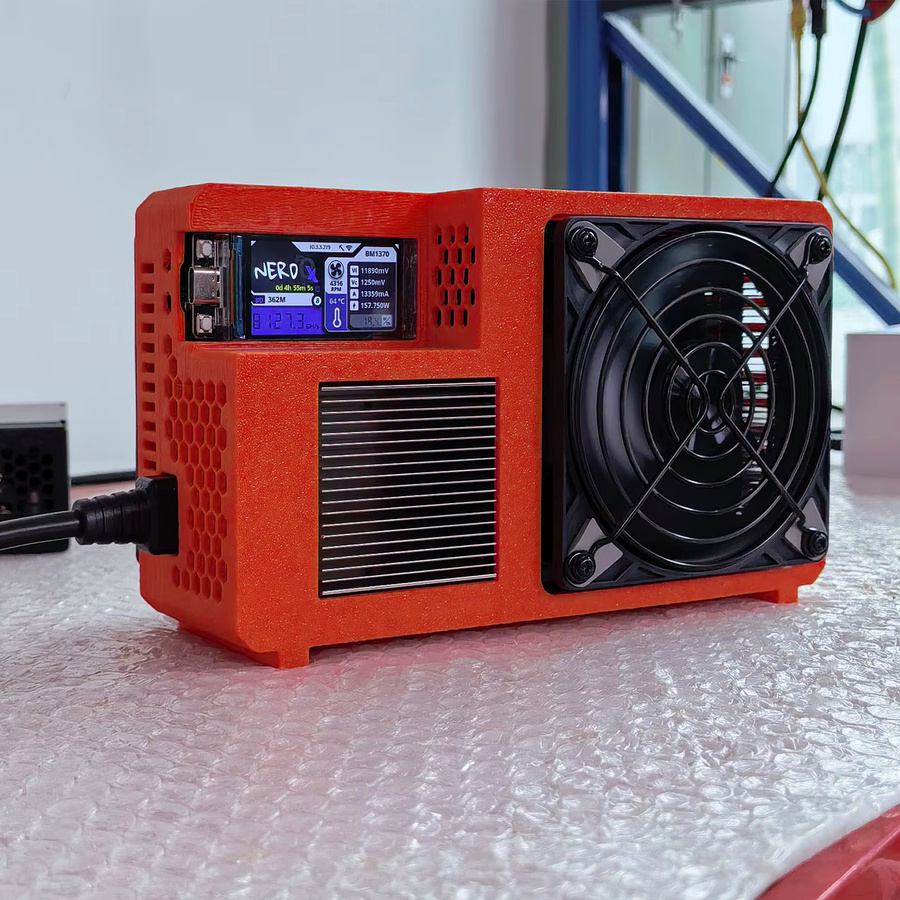 NerdQX Open-Source-Desktop-Bitcoin-Miner SHA-256 ASIC-Miner Krypto-Rig in Orange mit 8TH/s Leistung - Bild 3