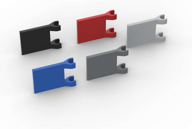 SixBricks 2335 Flagge, 2 x 2 quadratische Bausteine, 10-teiliges Set, Grau - Bild 1