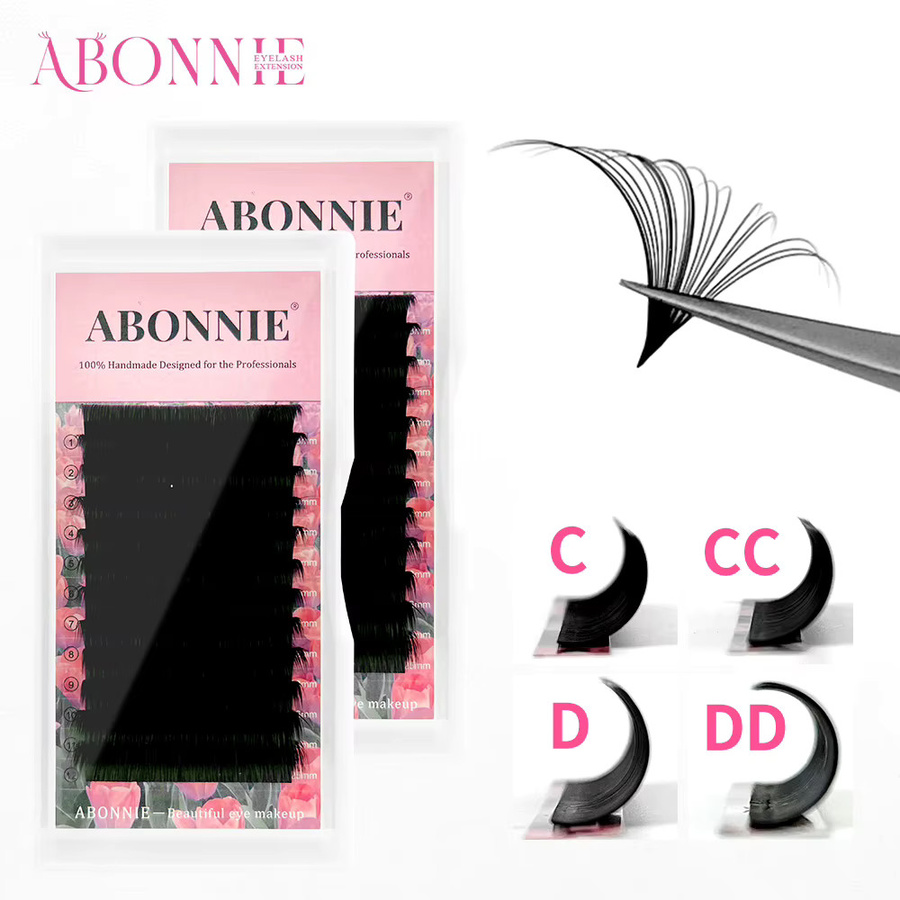 Abonnie Kaschmir Easy Fan Wimpernverlängerungen Mega Volume, Black - Bild 2