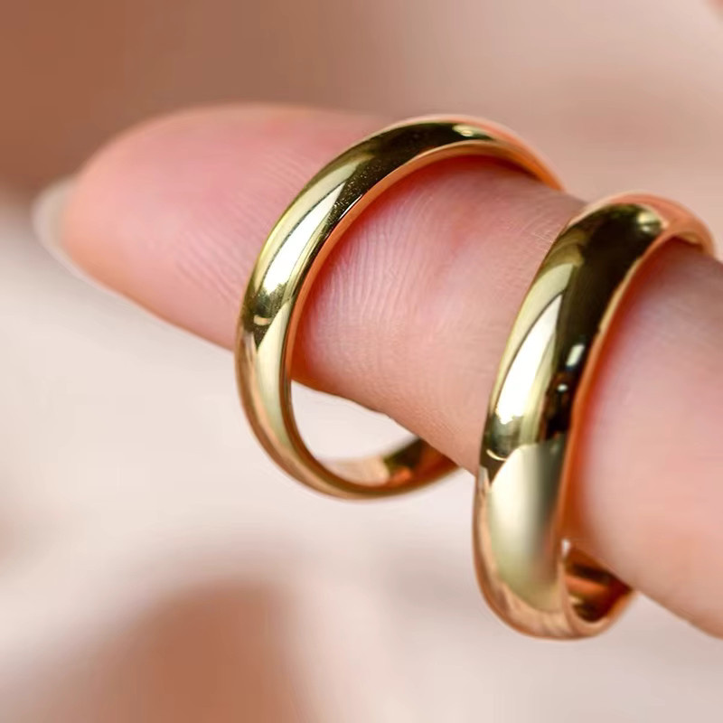 yanhui Ehering 750 Gold, 4 mm, Unisex - Bild 4