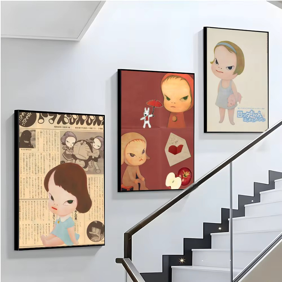 Yoshitomo Nara Anime Poster aus wasserdichter Leinwand in Black9 für deine Wanddekoration - Bild 3