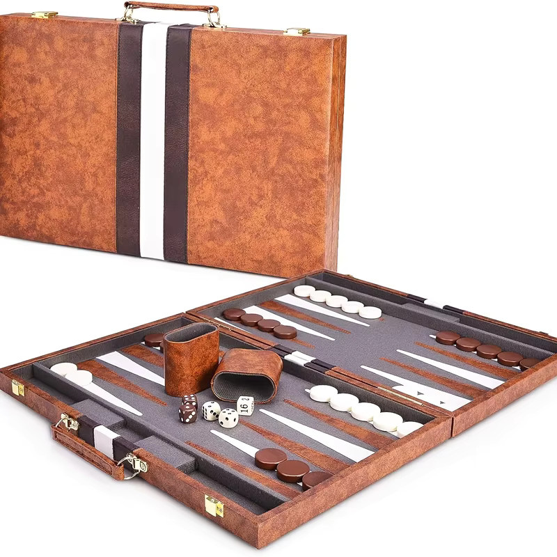 Yernea Strategiespiel, klassisches Spielset mit Klappbrett, Holz - Bild 4
