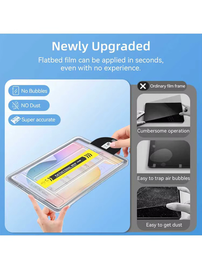 Samsung Schutzfolie aus gehärtetem Glas für Galaxy Tab A9 Plus, S7, S8, S9, S10 Plus und S9/S10 FE, transparent - Bild 2