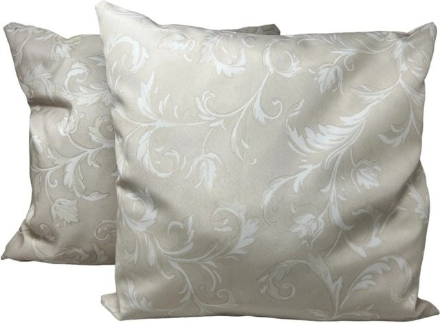Jet-Line Outdoor Rückenkissen 2er Set Nizza Beige/Creme B/B/H: 40 x 40 x 40 cm - Bild 1