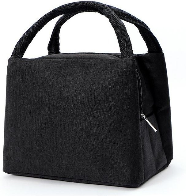 Isolierte Lunch Box Tasche von YJSTY in Schwarz für Picknick und Camping, wasserdicht mit Aluminiumfolien-Isolierung - Bild 1