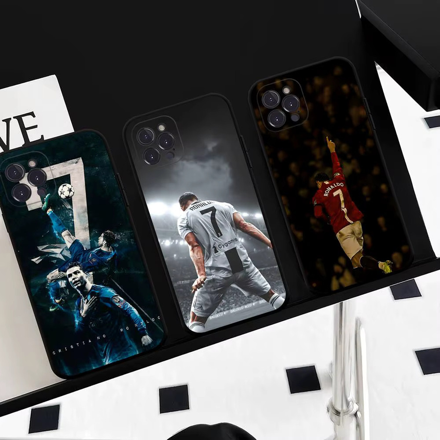 Schwarze Silikon-Handyhülle KK-15 CR7 R-Ronaldo für Apple iPhone 11 bis 17 Pro Max Plus aus TPU - Bild 2
