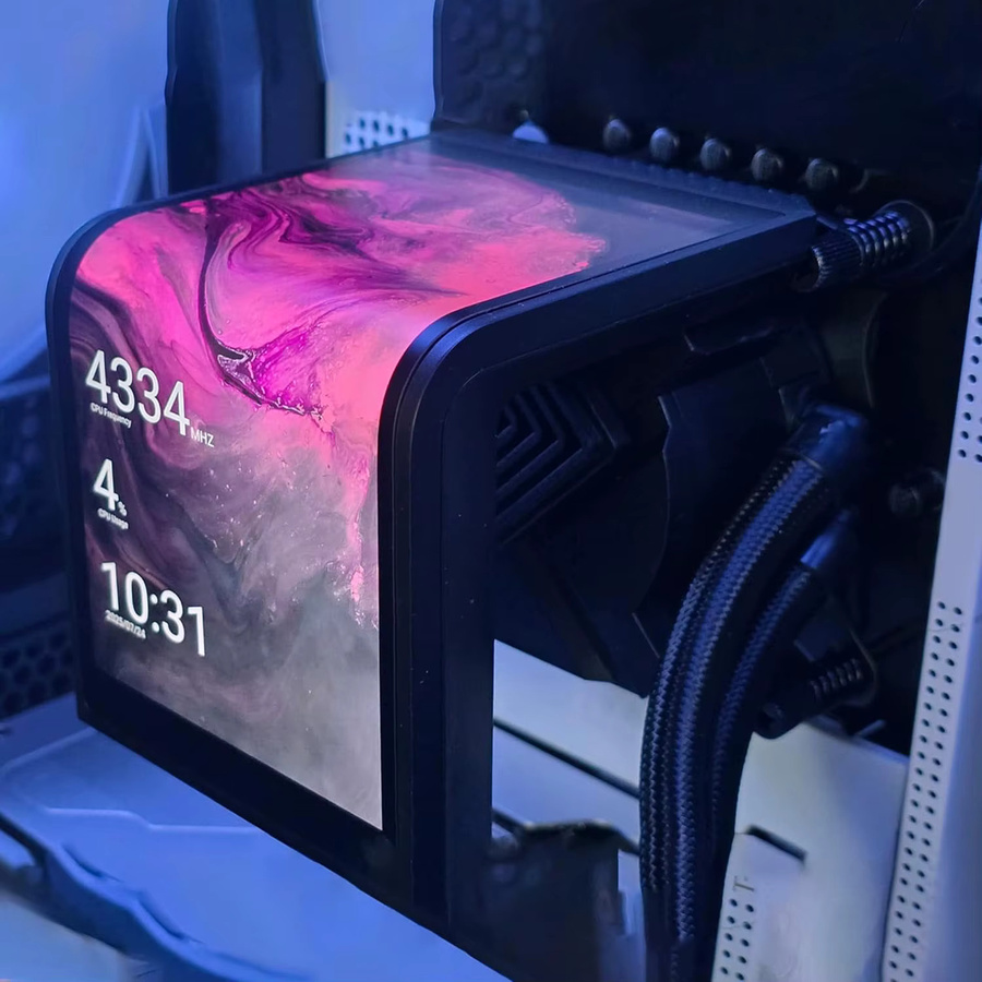 Wisecoco 6,5 Zoll 3D Gebogener AMOLED-Display Tragbarer Monitor mit 2K QHD Auflösung in Weiß - Bild 2