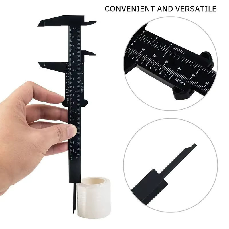 ANENG Mini-Textlineal Schiebemesser aus Kunststoff in Schwarz mit 150 mm Messbereich - Bild 1
