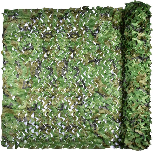 Camouflage Tarnnetz Rollen aus HDPE für Jagd, Camping und Militär-Dekoration, Farbe: Grün - Bild 1