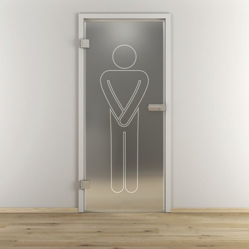 NOVADOORS Glasdrehtür NOVA 627 modern in Weiß und Transparent, linksanschlagend, Höhe: 197,2 cm, Breite: 95,9 cm, Tiefe: 38,05 cm - Bild 1