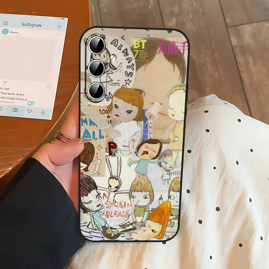 Handyhülle im Cartoon Yoshitomo Nara Design für Samsung Galaxy S21 S22 S23 S24 S25 S26 Ultra FE Plus 5G A52S Soft Cover Multicolour - Bild 2