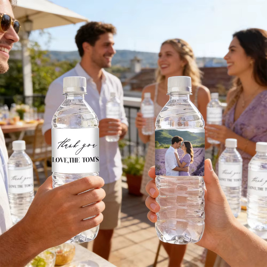 Personalisierte Geschenkanhänger und individuelle Flaschenetiketten von joy-enlife in Weiß für Hochzeit, Verlobung und Heiratsanträge - Bild 4