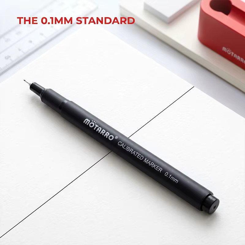 MOTARRO Fineliner ultrafeiner technischer Stift in Schwarz, 0,1 mm wasserfester Liner für Kunstzeichnen, Manga und Ingenieurwesen - Bild 5