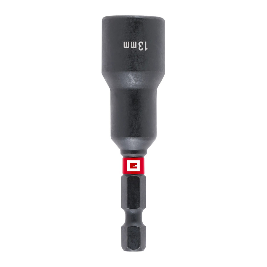 Einhell Impact Sechskant-Steckschlüssel mit 1/4 Zoll E 6.3 Schaft, 13 mm, rot-schwarz - Bild 2
