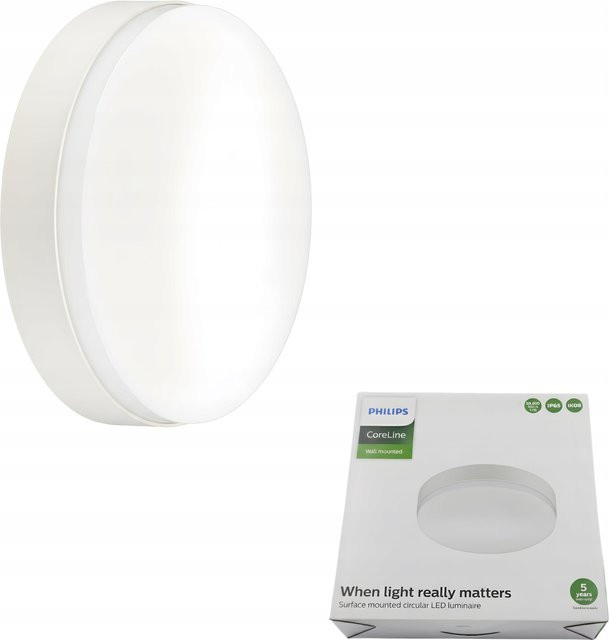 Philips Coreline LED Wandleuchte WL131VLrd20S/830PSU WH in Weiß, 22W, IP65, Warmweiß - Bild 1